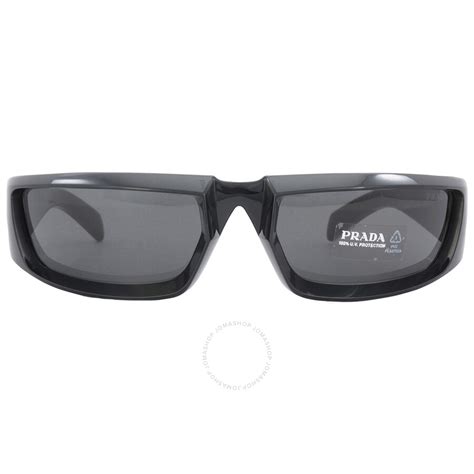 Prada Dark Grey Wrap Men's Sunglasses PR 25YS 